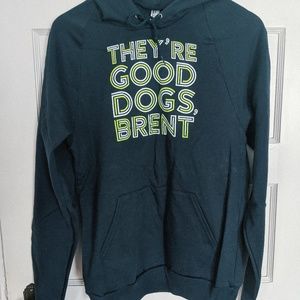 Graphic hoodie sweatshirt in navy size small